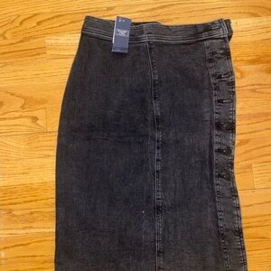 Abercrombie & Fitch Dark Gray Denim Skirt